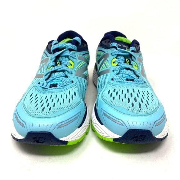 New Balance W860BN8 Womens Distance Seaspray/Pigment/Energy Lime Sneakers WIDE - Picture 3 of 8